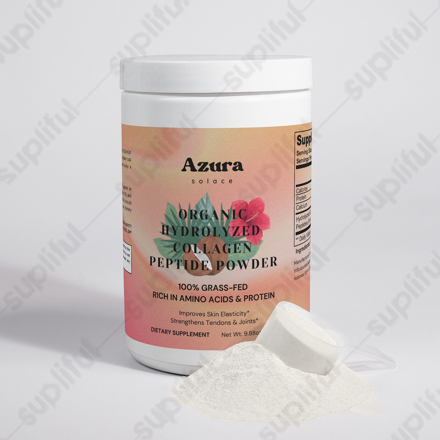 ORGANIC 100% GRASS-FED HYDROLYZED COLLAGEN PEPTIDES POWDER