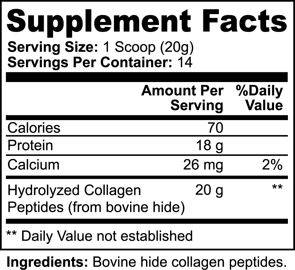 ORGANIC 100% GRASS-FED HYDROLYZED COLLAGEN PEPTIDES POWDER